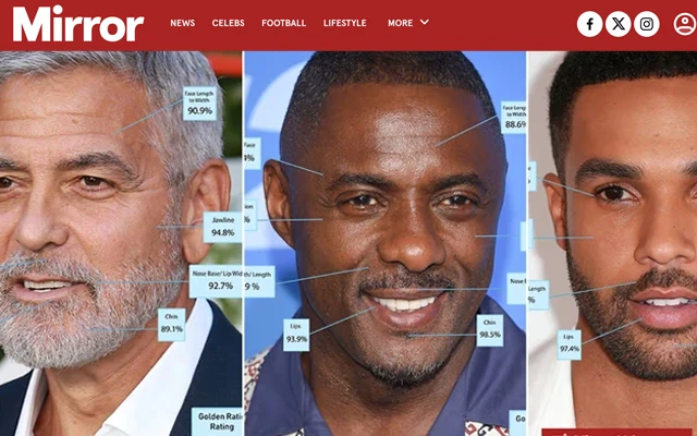 Mirror: Most Attractive Men Ranked by Golden Ratio