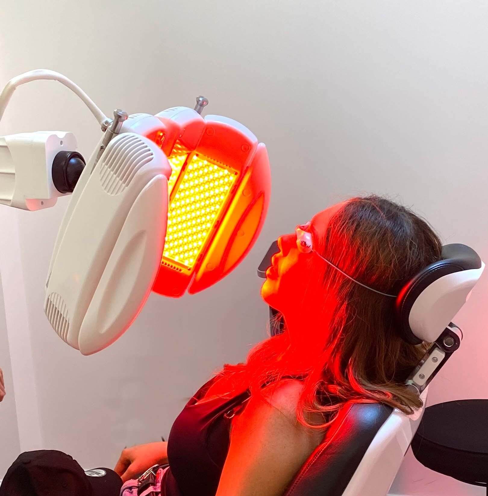 Light Therapy — female at treatment
