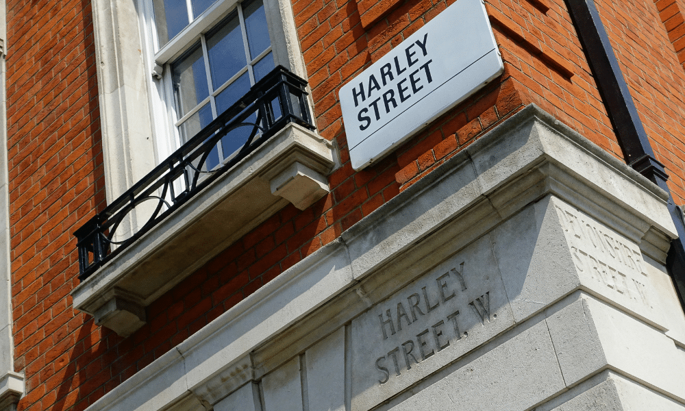 Harley Street is the cosmetic hub of London, United Kingdom